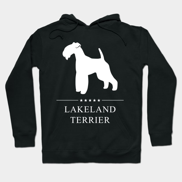 Lakeland Terrier Dog White Silhouette Hoodie by millersye